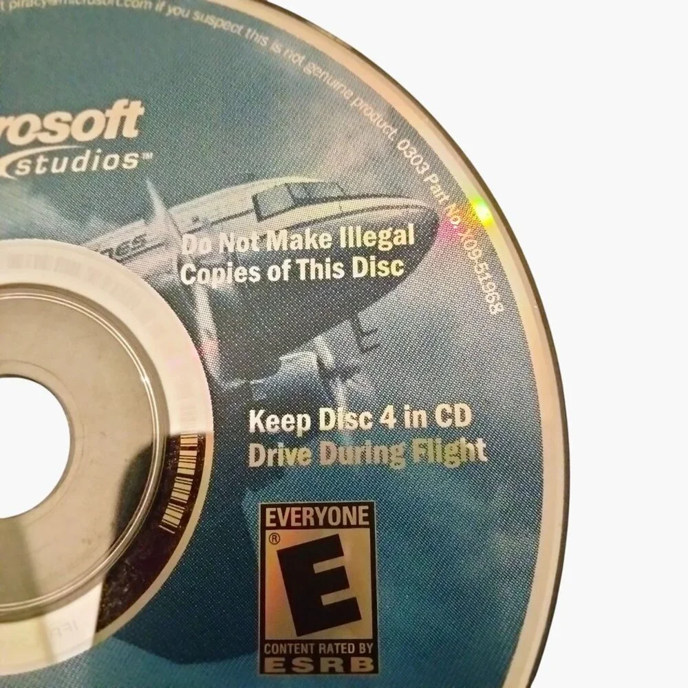 Microsoft Flight Simulator 2004 A Century Of Flight PC Game CD Disc 4